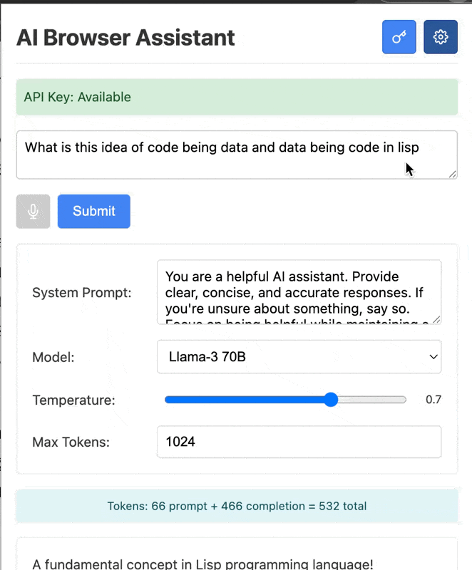 Aether AI Assistant Chrome Extension Demo